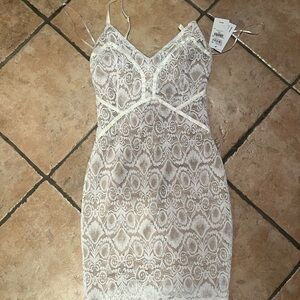 Guess White Lace Mini Dress